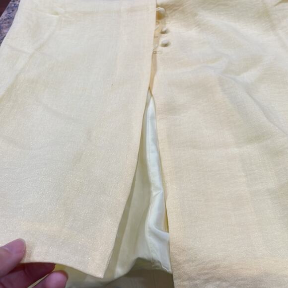 kourt 2 piece Midi Skirt and Rouched Crop Top NWT Size XS Pastel Yellow - Picture 11 of 11